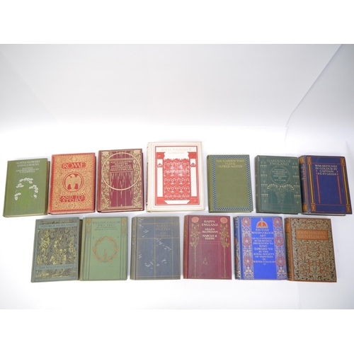 5253 - Eleven A & C Black colour books, including Mima Nixon: 'Royal Palaces & Gardens', 1916, limited edit... 