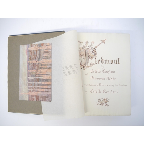 5254 - Estella Canziani & Eleanour Rohde: 'Piedmont', London, Chatto & Windus, 1913, 1st edition, additiona... 