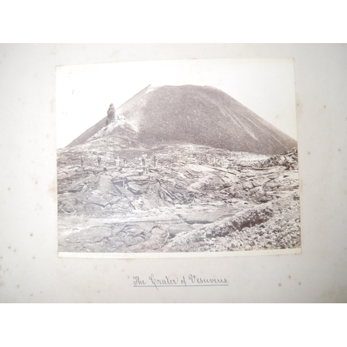 5255 - A late 19th Century grand tour photograph album containing approx. 100 mounted photographs of Paris,... 