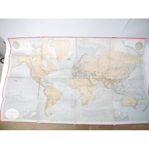 5256 - Hermann Berghaus: 'Chart of the world on Mercator's Projection Constructed by Hermann Berghaus and F... 