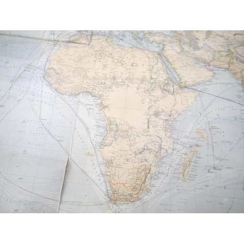 5256 - Hermann Berghaus: 'Chart of the world on Mercator's Projection Constructed by Hermann Berghaus and F... 