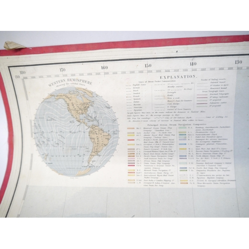 5256 - Hermann Berghaus: 'Chart of the world on Mercator's Projection Constructed by Hermann Berghaus and F... 
