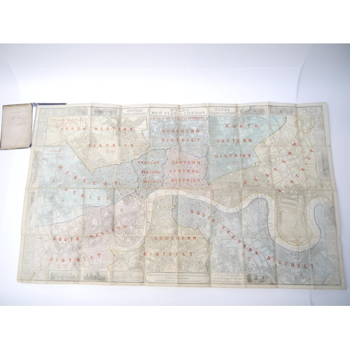 5262 - James Wyld: 'Wyld's New Plan of London 1860', engraved folding map of London, linen-backed, in 40 se... 