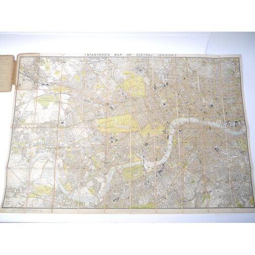 5262 - James Wyld: 'Wyld's New Plan of London 1860', engraved folding map of London, linen-backed, in 40 se... 