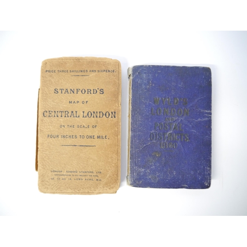 5262 - James Wyld: 'Wyld's New Plan of London 1860', engraved folding map of London, linen-backed, in 40 se... 