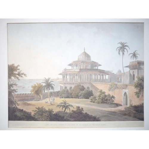 5244 - A pair of modern prints of Indian scenes by Thomas Daniell RA, comprising 