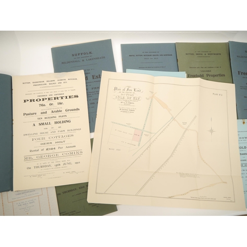 5280 - A packet containing 11 Cambridgeshire and West Suffolk sale particulars 1905-1942, including 'Cambri... 