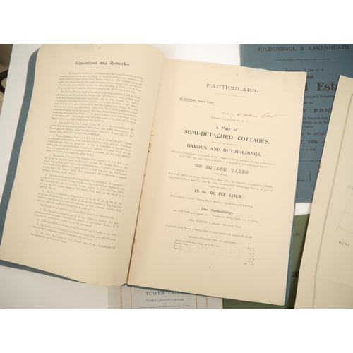 5280 - A packet containing 11 Cambridgeshire and West Suffolk sale particulars 1905-1942, including 'Cambri... 