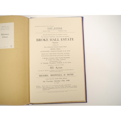 5284 - 'The Broke Hall Estate, Nacton, East Suffolk', 1948 sale particulars, including 