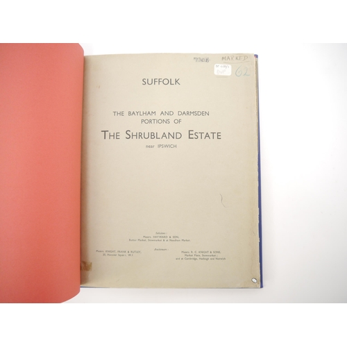 5285 - 'The Baylham and Darmsden Portions of the Shrubland Estate, near Ipswich', 1941 sale particulars, 
