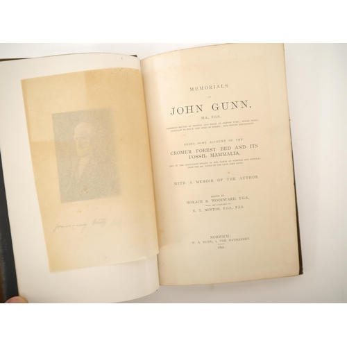 5290 - (Norfolk Geology), John Gunn: 'Memorials of John Gunn: being some account of the Cromer Forest Bed a... 