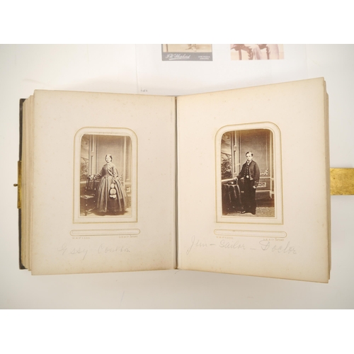 5292 - A 19th Century Cartes de Visite album circa 1860's-1880's containing 48 CdV's of members of the Coul... 