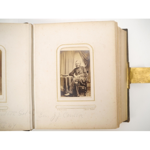 5292 - A 19th Century Cartes de Visite album circa 1860's-1880's containing 48 CdV's of members of the Coul... 