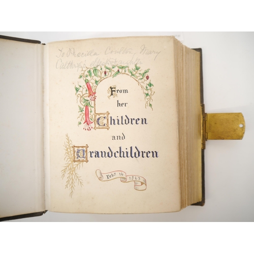 5292 - A 19th Century Cartes de Visite album circa 1860's-1880's containing 48 CdV's of members of the Coul... 