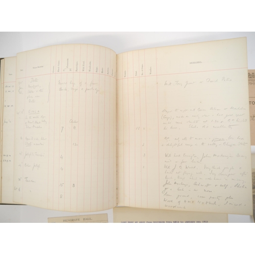 5324 - A game shooting log book of Sir John Loader Maffey, 1st Baron Rugby (1877-1969), with his ownership ... 