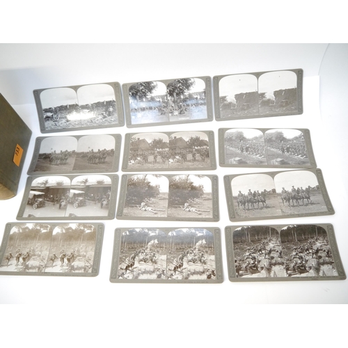 5244A - A near complete set of 99 stereoscopic photographic cards, 