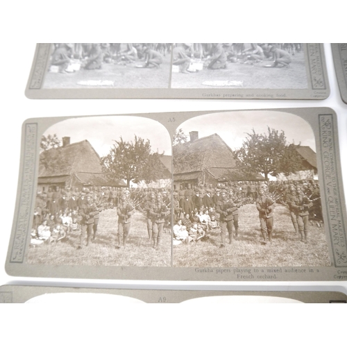5244A - A near complete set of 99 stereoscopic photographic cards, 