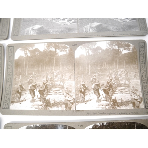 5244A - A near complete set of 99 stereoscopic photographic cards, 