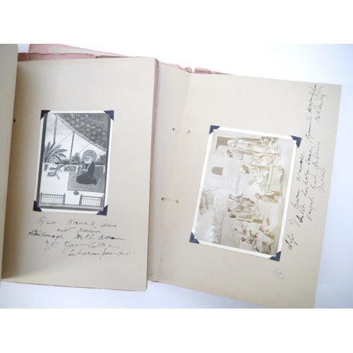 5246 - (India, Punjab), two albums containing 70+ circa mid 20th Century photographs of Punjab school minia... 