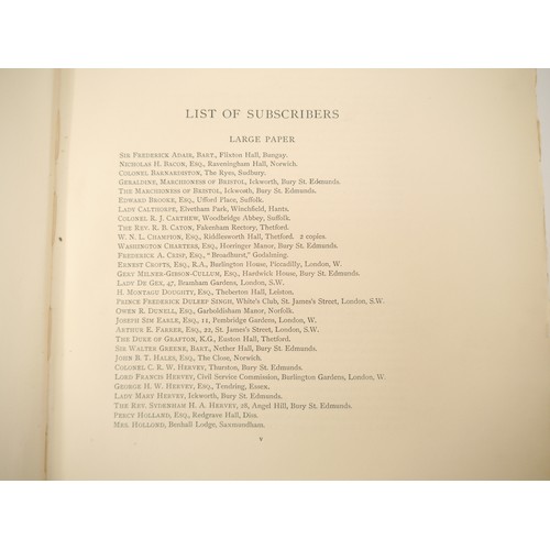 5286 - Rev. Edmund Farrer, FSA: 'Portraits in Suffolk Houses (West)', London, Bernard Quaritch, 1908, one o... 