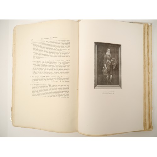 5286 - Rev. Edmund Farrer, FSA: 'Portraits in Suffolk Houses (West)', London, Bernard Quaritch, 1908, one o... 