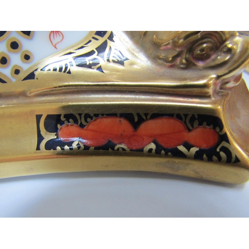 6227 - A pair of Royal Crown Derby 1128 Imari pattern candlesticks, 27cm tall   (C)