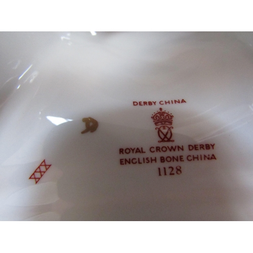 6227 - A pair of Royal Crown Derby 1128 Imari pattern candlesticks, 27cm tall   (C)