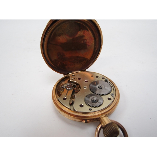 6250 - An 18k gold cased pocket watch Dipple & Son, Norwich, with 18ct white and yellow gold chain