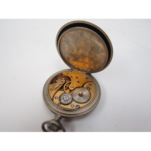 6254 - An Omega nickel cased slim pocket watch case numbered 8248131