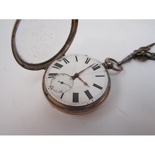 6257 - A London Silver cased pocket watch 1862 with William Harvey London 1818 fusee movement, face a/f