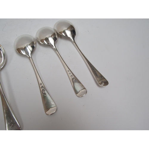 6280 - Six silver soup spoons Kemp Brothers, London 1929, with monogram handles, 318g