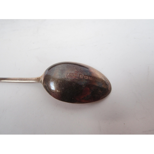 6287 - A set of six A.J. Bailey silver teaspoons in case a/f, Birmingham 1908, 32g