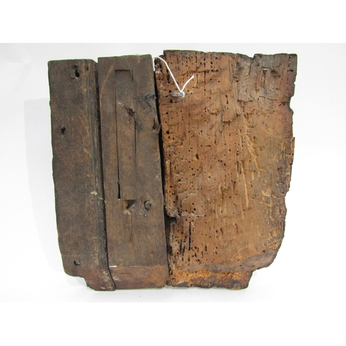 6009 - A 17th Century polychrome, carved wood Angel corbel, 30cm x 28cm