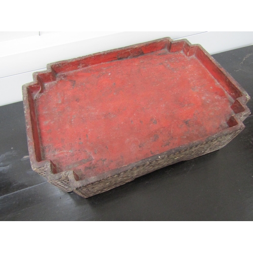 6061 - Anglo Indian 19th Century tray/tea stand, 38cm long    (R) £50