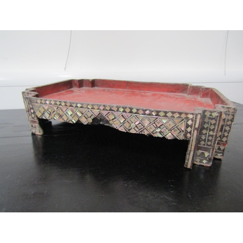 6061 - Anglo Indian 19th Century tray/tea stand, 38cm long    (R) £50
