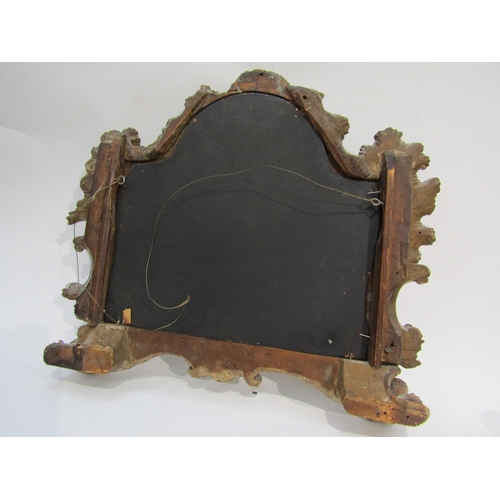6069 - An 18th Century gilded German mirror frame with acanthus and scroll detail with later glass. Client ... 