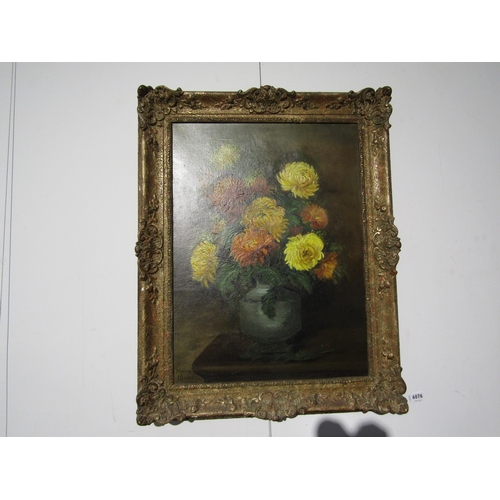6076 - NANCY KENNEDY (sister of Cecil Kennedy) Vase of flowers, oil on canvas, 60cm x 44cm