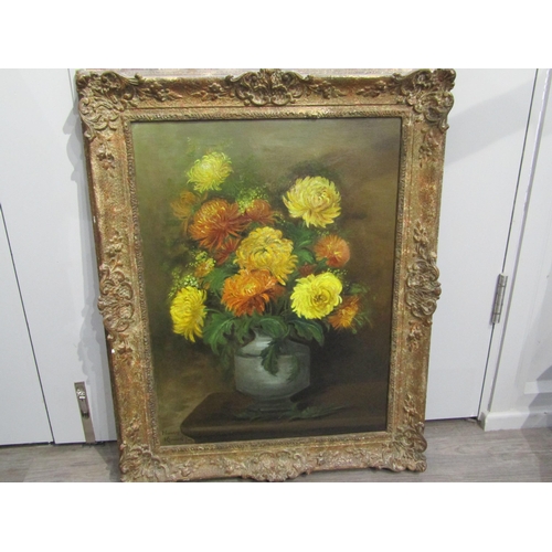 6076 - NANCY KENNEDY (sister of Cecil Kennedy) Vase of flowers, oil on canvas, 60cm x 44cm