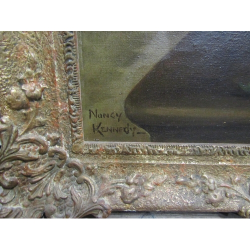 6076 - NANCY KENNEDY (sister of Cecil Kennedy) Vase of flowers, oil on canvas, 60cm x 44cm