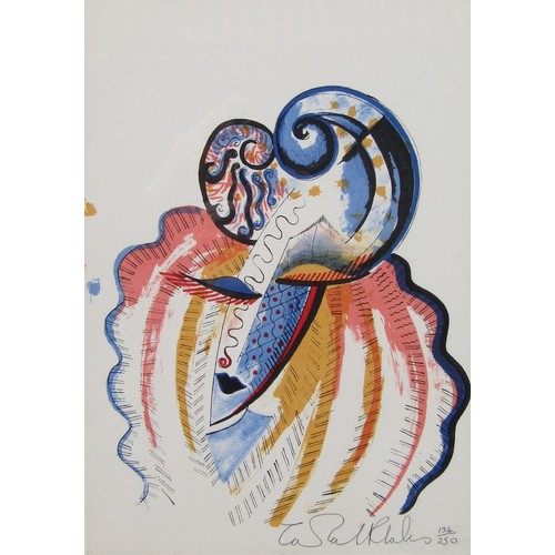 9402 - ZANDRA RHODES (b.1940) A framed and glazed limited edition print, woman in a hat. Signed in pencil a... 