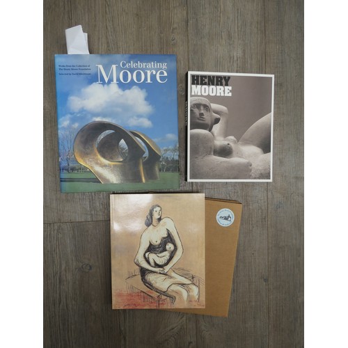 9456 - Three volumes relating to Henry Moore - Celebrating Moore, hardback. Tate - Henry Moore and Henry Mo... 