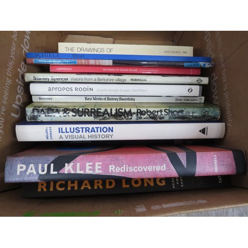 9432 - A box of art books including Paul Klee, Rodin, Max Ernst, Matisse, Stanley Spencer, Schiele etc (12)