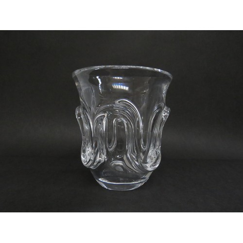 9191 - A Val St Lambert clear glass vase from the 1956 catalogue, designed by Antonio & Guido Bou. 16cm hig... 