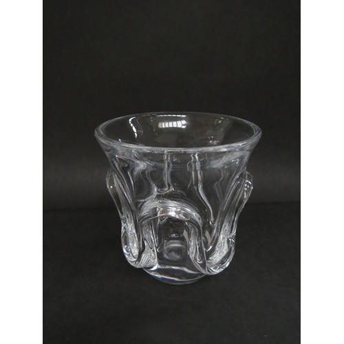 9191 - A Val St Lambert clear glass vase from the 1956 catalogue, designed by Antonio & Guido Bou. 16cm hig... 