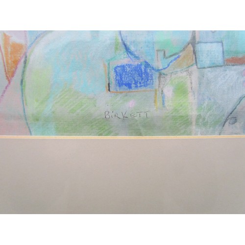 9398 - ANN MARIE BIRKETT (XX) A framed and glazed coloured pastel on paper, 'Tonal Face'. Signed lower left... 