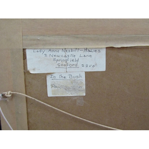 6085 - LADY ANNE NESBIT- HAWES- ‘In the Bush’ watercolour,  27cm x 38cm      (E) £10-15