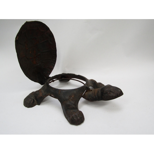 6111 - A 19th Century spittoon as a tortoise, 36cm long