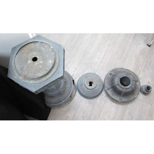 6126 - A bronze Chinese floor standing incense burner with dragon high relief detail on domed footed base, ... 