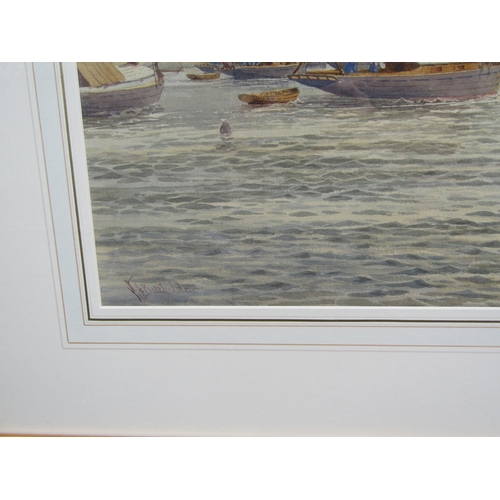 6139 - STEPHEN JOHN BATCHELDER (1849-1932) River Regatta, watercolour, 42cm x 64cm