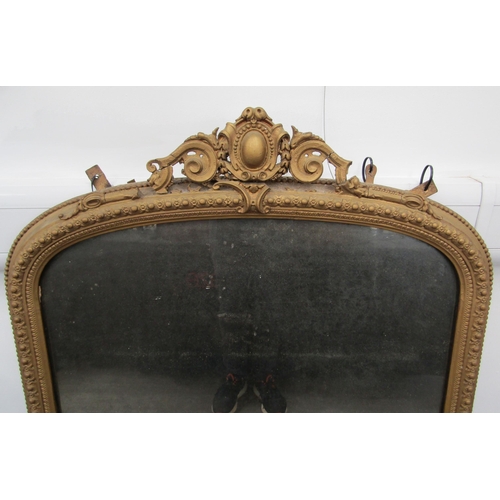 6142 - A highly ornate overmantel mirror elements missing, 113cm x 116cm